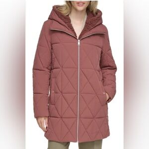 Women's Quilted Jacket in Mauve